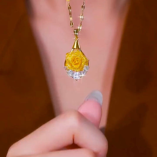 Luxury Golden Flower necklace(24k gold plated)